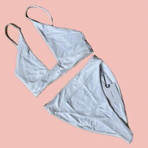 LPA Bikini Set – Deep V Top & High Waisted Bottom, XS & S